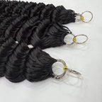 NABI Pre-Separated Crochet Human Hair Bundle Miracle Knots Braiding 14-18inch Water Wave Curly 100% Human Hair for Women