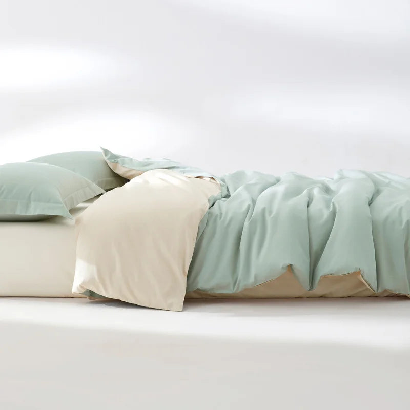 1pc Egyptian Cotton Duvet Cover Solid Color 100% Cotton 800 Thread Count Quilt Cover Korean Minimalist Style Bedding Ultra Soft