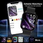 1.83'' Waterproof Smart Watch with Message Answer Call Sleep Monitoring Sports Pedometer Information Alerts For iPhone Android
