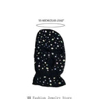 D0UB Knitted Hooded Face Cover Encrusted Halloween Cosplay Balaclava Outdoor