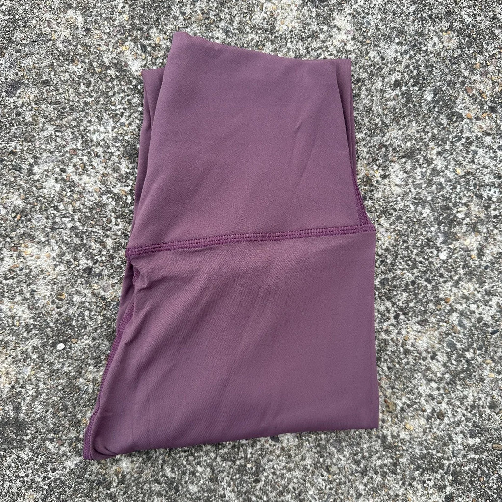 Solid Color Back Waist Pocket High Waist Yoga Legging Women Sport Cropped Pants Butter Athletic Gym Comprehensive Training Jog