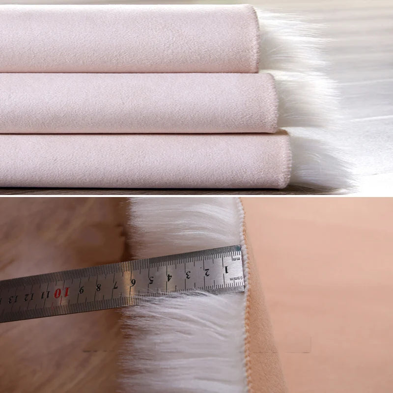 Luxury Faux Sheepskin Carpet Modern Living Room Home Decor Imitation Wool Mat Balcony Window Cushion Kids Bedroom Rug White Gray