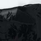 Autumn New Fashionable Chiffon Slim Fit Ruffle Trumpet Sleeve Shirt for Women