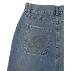 Deeptown Y2k Vintage Harajuku Denim Shorts Women Washed Letter Embroidery Tassels American Retro Jeans Man Baggy Hip Hop Jorts