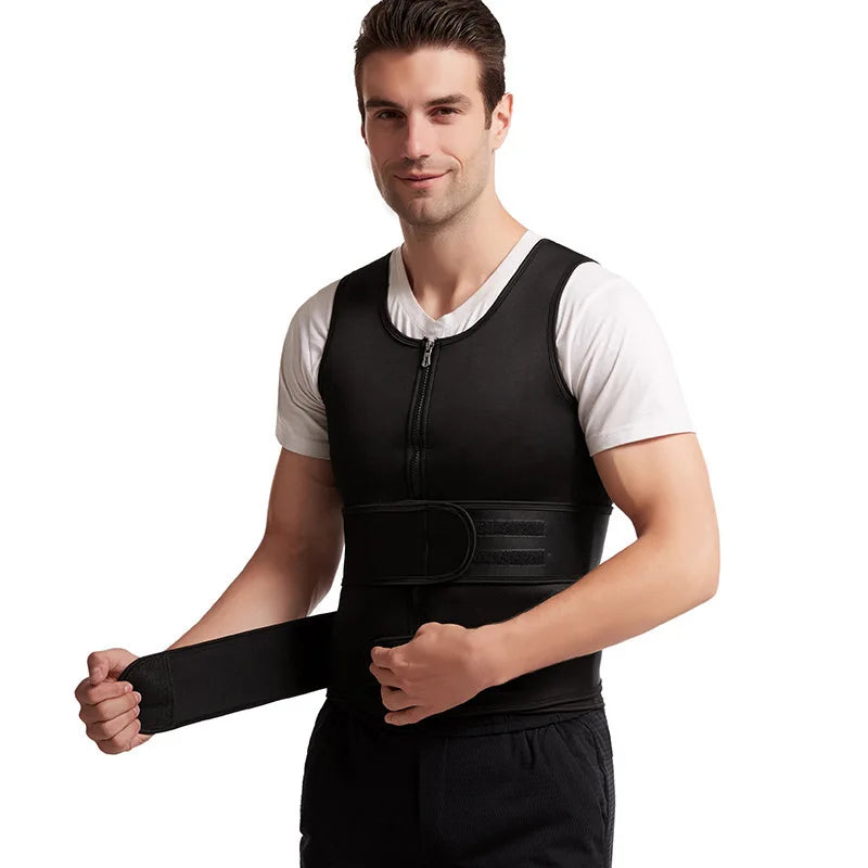 Body Shaper Mens Waist Corset Slimming Belt Belly Underwear Fat Burner Chest Abdominal Binder Sweating Man Reductive Girdle