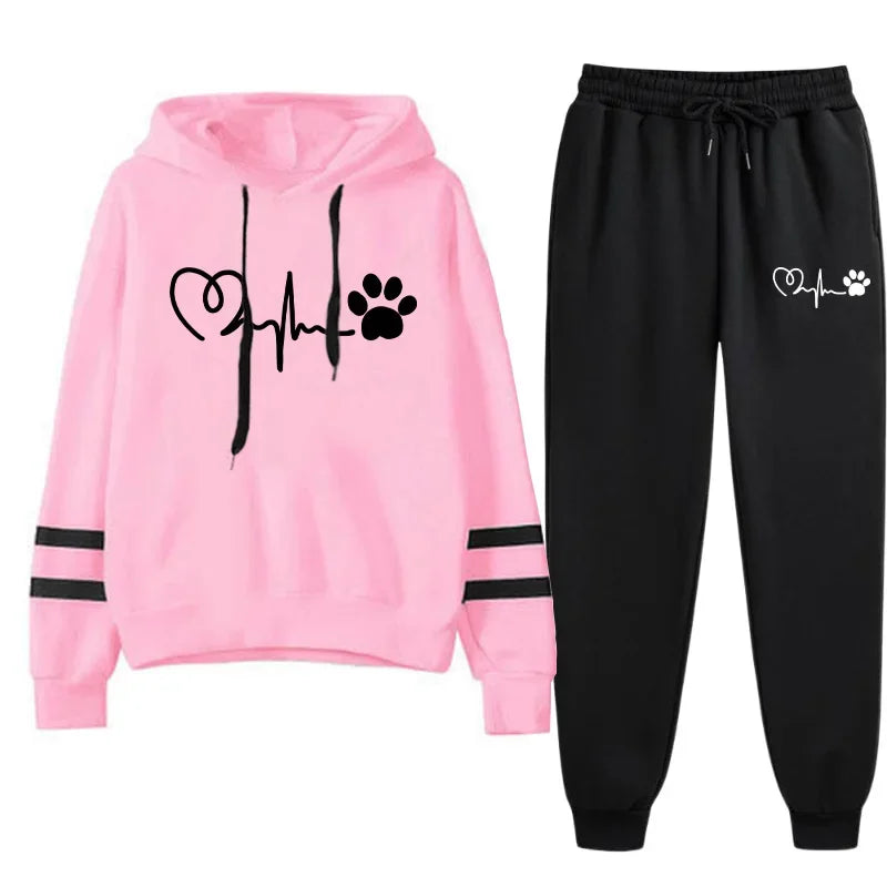 Women's Tracksuit Daily Casual Fashion Hoodies Hot Sale Single Piece Stripe Sweatshirt and Pants Comfort Outdoor Jogging Quality