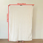 Thickened Material Suitable for Bedroom 1 Piece of Plush Blanket with Wide Terms, Solid Color Multifunctional Flannel Blanket