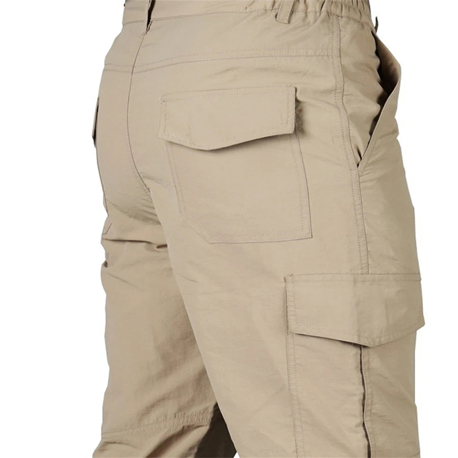 Outdoor Waterproof Tactical Cargo Pants Men Breathable Summer Casual Army Military Long Trousers Male Quick Dry Cargo Pants