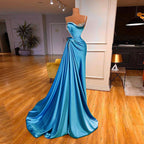 Lilac Evening Dress 2026 Beading One Shoulder Stones Ruched Sweep Train Robe De Soiree Women Pageant Party Gowns