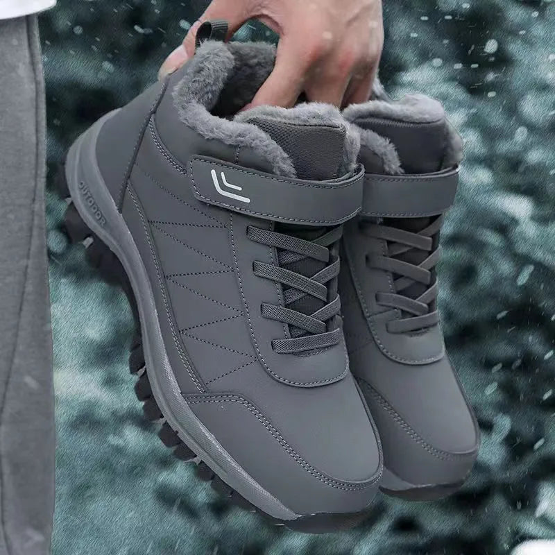 Winter velvet men's shoes Top Quality Casual Snow Boots Waterproof Warm Men boots Outdoor male Trekking Sneaker Botas Zapatos