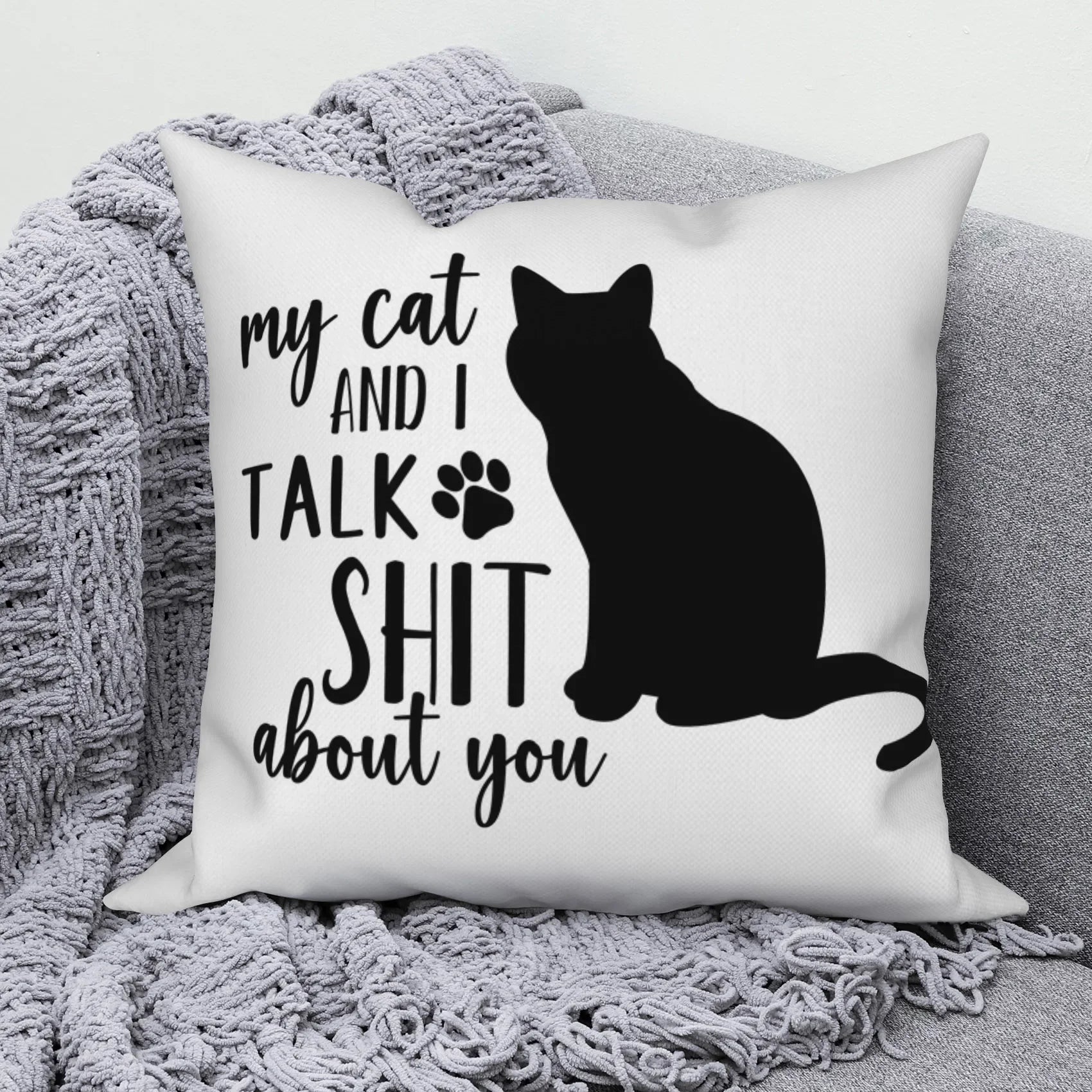 Modern Sofa Decorative Pillowcase Home Decor Set Cute Cat   Cushion Cover Throw Pillow