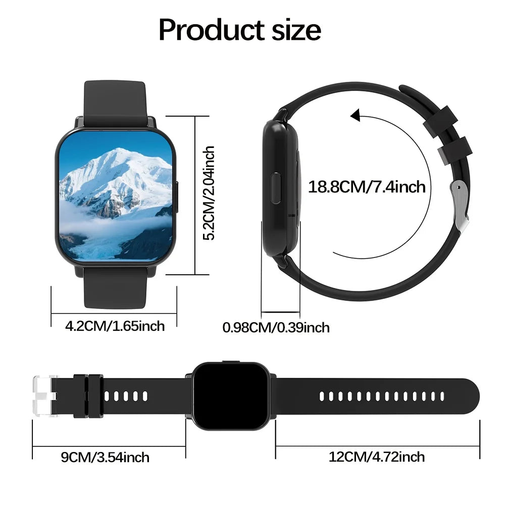 Smart Watch for Men & Women - Multi-Function Fitness Tracker with Call/Message/Weather/Alarm/Remote Camera Control, USB-Powered Secondary image