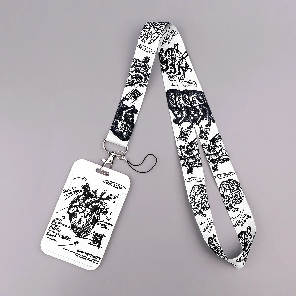Heart Credential Holder Medical Lanyards for Key Neck Strap For Card Badge Gym Keychain Keyring Accessories Nurse Doctor Gifts Main image