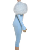 Sisterlinda Furry Patchwork Jumpsuit Woman Slash Neck Sexy Hollow Full Sleeve Backless Peach Hip Hottie Street Fashion Overalls