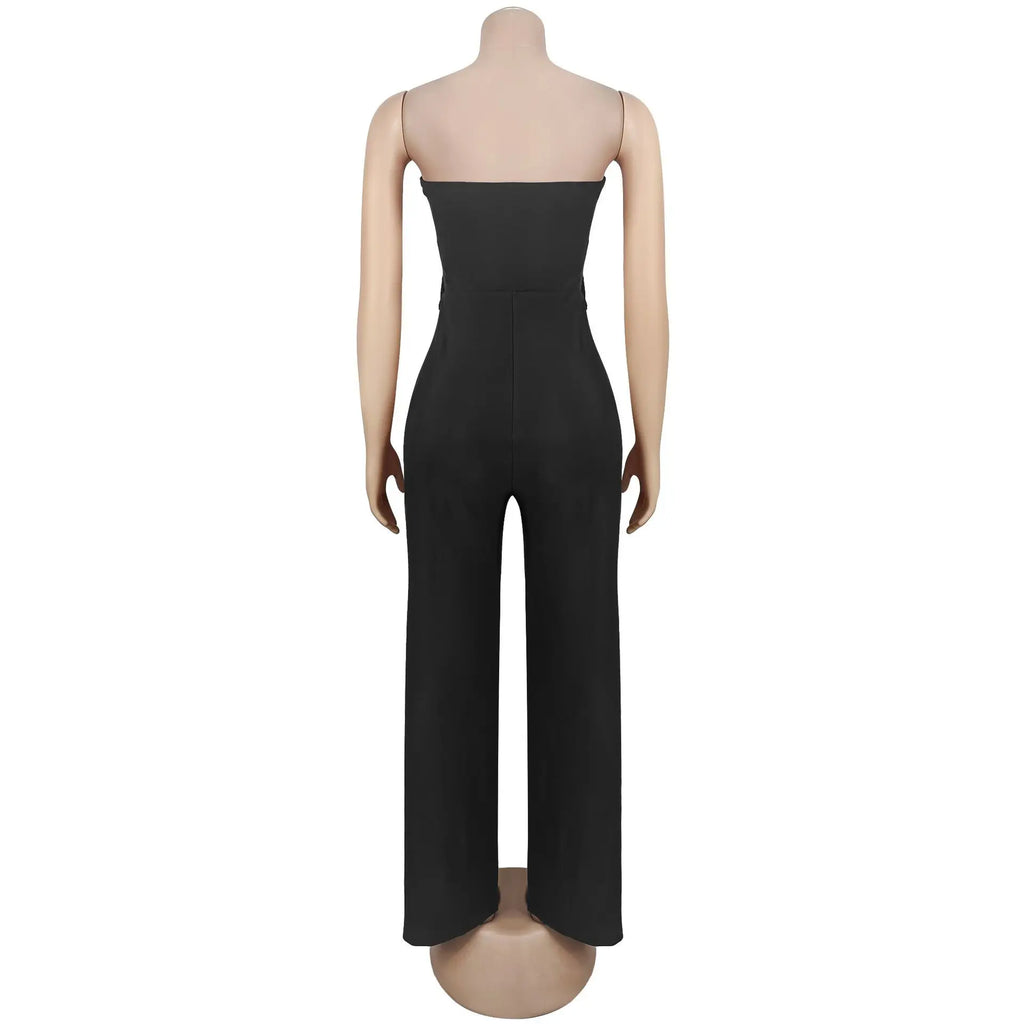 FAGADOER Sexy Hollow Out Bodycon Jumpsuit for Women Solid Color Sleeveless Backless Rompers Female Streetwear Overalls 2026 New