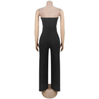 FAGADOER Sexy Hollow Out Bodycon Jumpsuit for Women Solid Color Sleeveless Backless Rompers Female Streetwear Overalls 2026 New