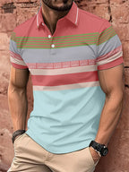 Summer New Men's Casual Sports Short Sleeved Polo Shirt Fashionable And Comfortable T-Shirt Men Breathable Polo Shirt Men's Tees