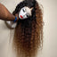 Soft Ombre Brown Kinky Curly 180Density 26Inch Long Lace Front Wig For Black Women With Baby Hair Preplucked Natural Hairline