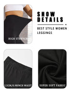 Women's Super Soft Leggings High Elasticity No See Through Workout Yoga Running Athletic Push Up Gym Long Fitness Leggings
