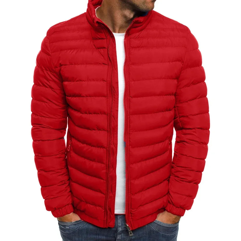 Winter New Jacket Men's Stand Collar Warm Parka Coat Street Fashion Casual Brand Outer Men's Winter motion Warm Jacket