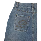 Deeptown Y2k Vintage Harajuku Denim Shorts Women Washed Letter Embroidery Tassels American Retro Jeans Man Baggy Hip Hop Jorts