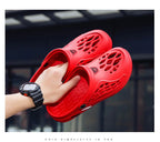 Summer Men Sandals Light EVA Men's Casual Shoes Hole Shoes Clogs Lovers Home Garden Outdoor Male Beach Flat Slippers Big Size 49