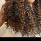 26 Inch Highlight Brown 180Density Glueless Synthetic Kinky Curly Long 13*4*1 Lace Front Wig For Women Babyhair PrePlucked Daily