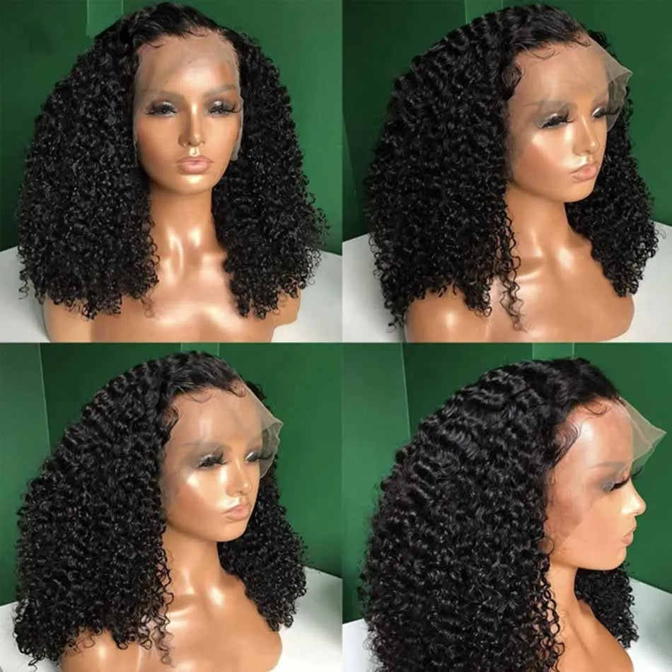 Jerry Curly Wigs 13x4 HD Lace Frontal Wig Glueless Remy Human Hair 4x4 Lace Closure Wig Water Wave Virgin Human Hair for Women