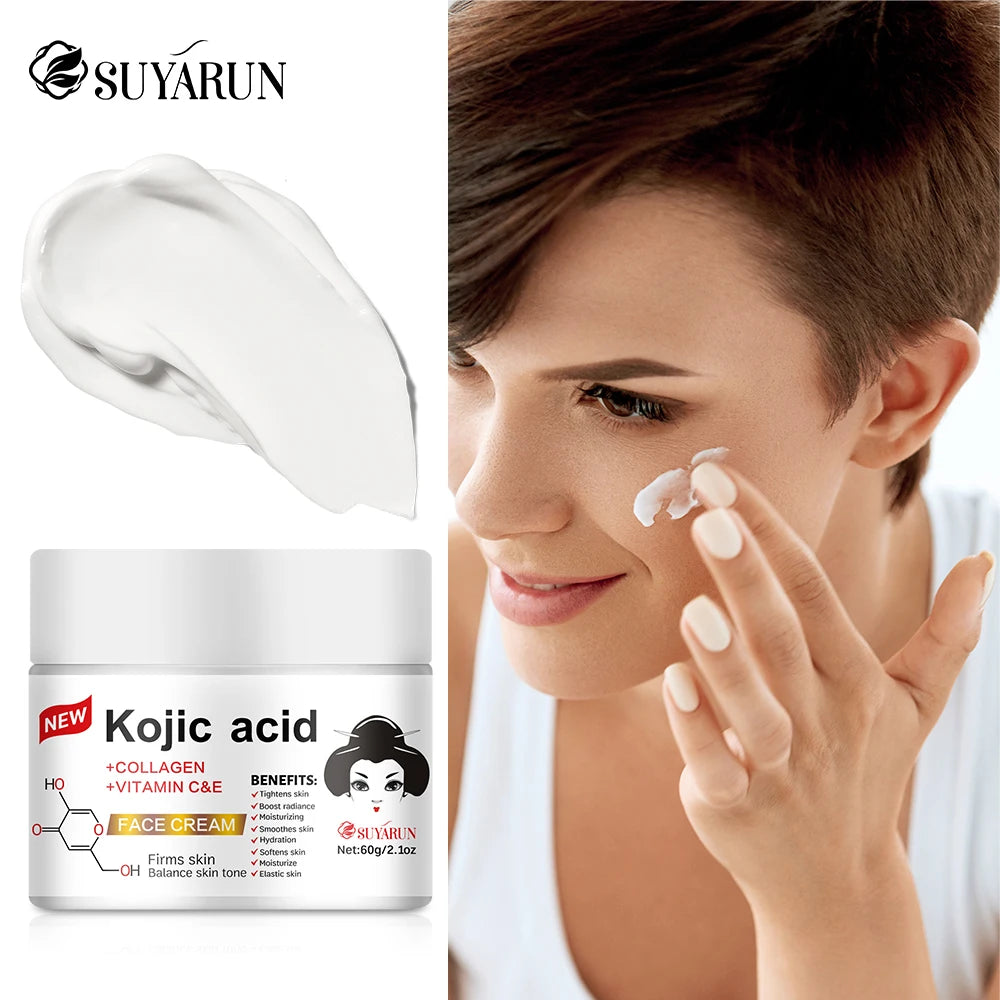 SUYARUN Propolis Vitamin E Kojic Acid Cream - Brightening, Moisturizing, Anti-Aging, Dark Spot Removal, All Skin Types. Main image