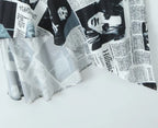 YENKYE New Women Newspaper Letter Print Irregular Hem Sling Dresses Fashion Backless Thin Straps With Chain Summer Sexy Dress
