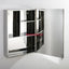 Wall-mounted stainless steel mirror cabinet, simple modern bathroom thickened bathroom mirror cabinet