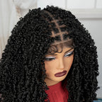 Thick Braided Wigs Synthetic Full Lace Knotless Box Braided Lace Wigs Lace Frontal Natural Braids Wigs for Black Women