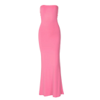 Hugcitar Elegant Women Solid Strapless Backless Bandage Sexy Bodycon Maxi Dress Summer Women Y2K Clothes Beach Vacation Party