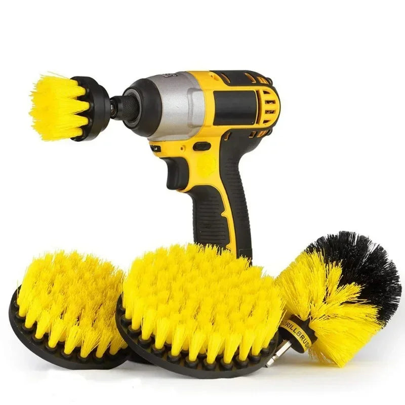 Electric Scrubber Brush Drill Brush Kit Power Drills Scrubber Brush For Carpet Glass Car Tires Nylon Brushes 2/3.5/4/5'' Secondary image