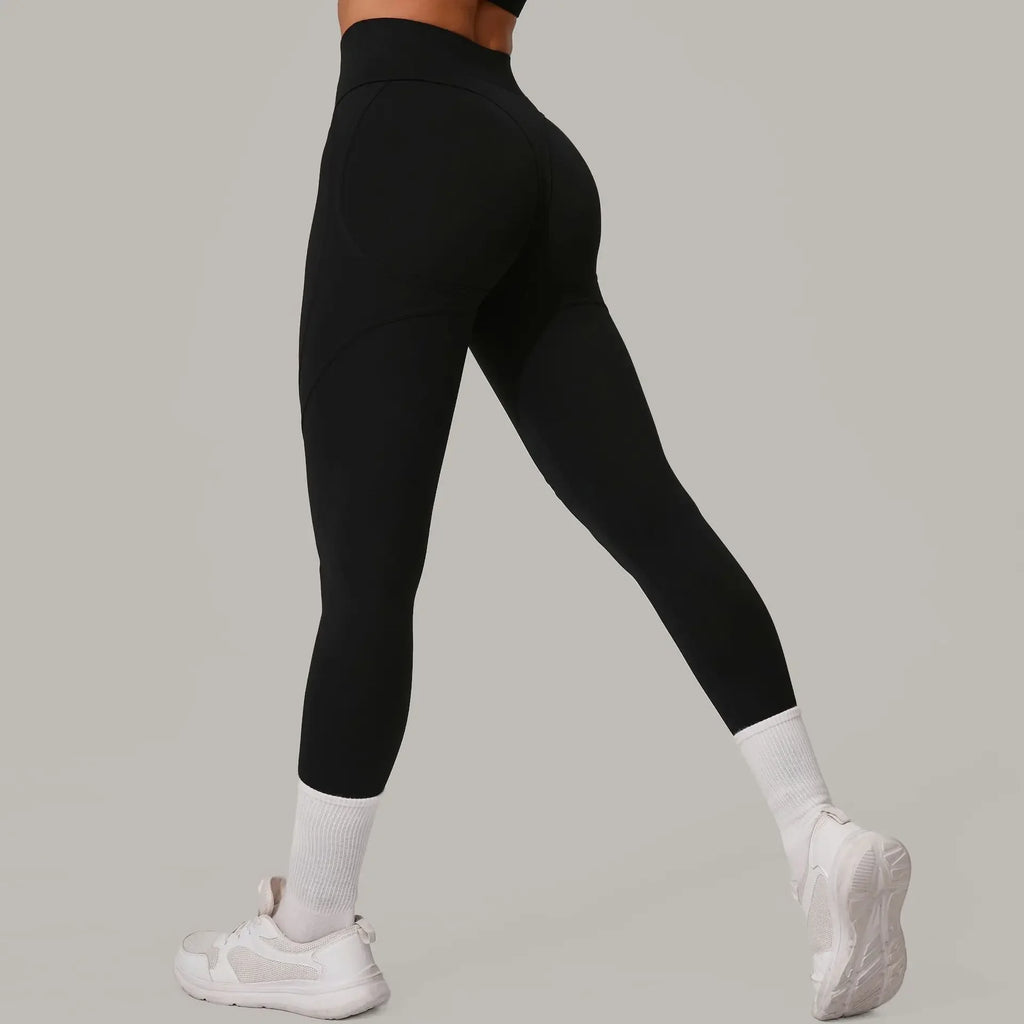 Gym Workout Yoga Fitness Sports Suit Short-sleeved Top Padded-free High-waisted Hip-lifting Trousers Outdoors Leisure Sportswear