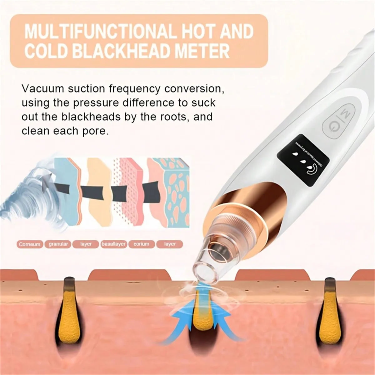 Electric Facial Skin Care Pore Removal Cleanser Vacuum Acne Removal For Deep Facial Pores 5 Suction Power Blackhead Remover Pore Main image