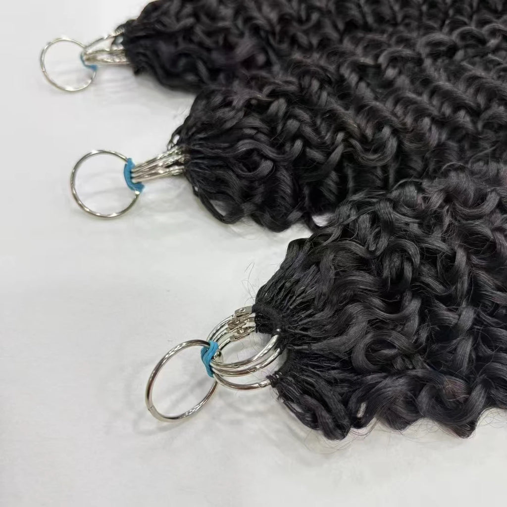 NABI Pre-Separated Crochet Human Hair Bundle Miracle Knots Braiding 14-18inch Water Wave Curly 100% Human Hair for Women