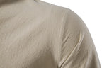 New Men's Casual Blouse Cotton Linen Shirt Tops Long Sleeve Tee Shirt Spring Autumn Slanted Placket Vintage Yoga Shirts