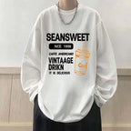 High Street Printing Plus Size Youth Tops Men's Spring Autumn New Trend Long Sleeve Fashion T Shirts Casual Korean Men Clothing