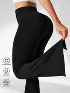 Women's clothing elegant temperament high waist bell bottoms, fashion sports style, breathable materials, bodybuilders must