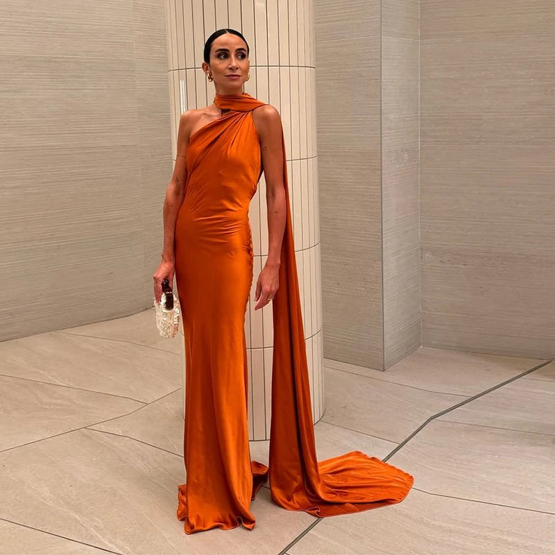Elegant Ribbon Halter Dress Women Solid Off Shoulder Sleeveless Backless Slim Maxi Dresses 2026 Summer Autumn Party Robes Lady