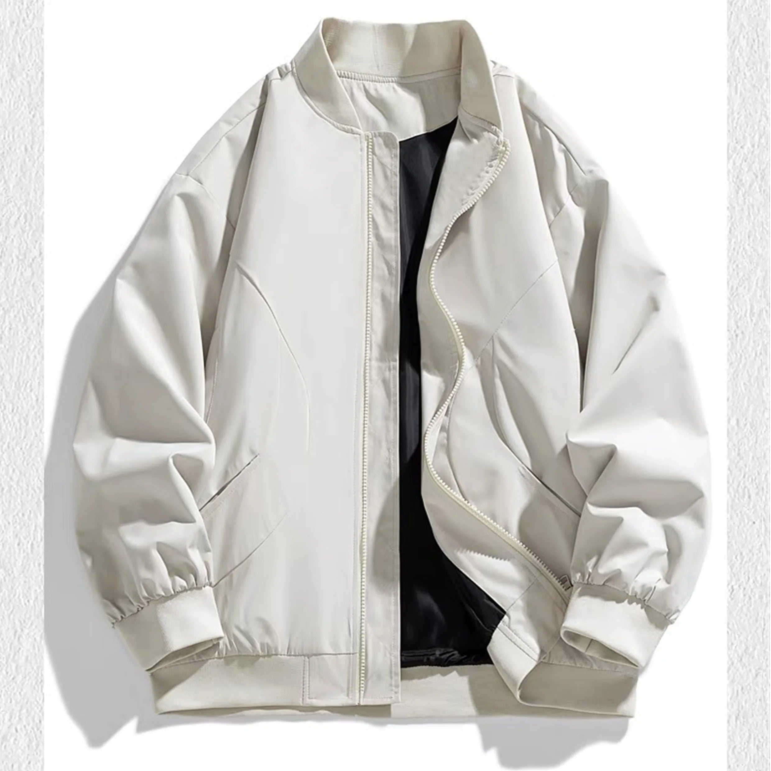 2026 autumn new men's pilot jacket fashion casual light solid color baseball uniform sportswear jacket, DIY LOGO S-4XL