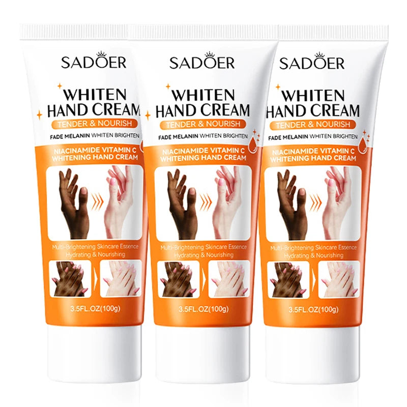 1/2/3pcs SADOER 100g Moisturizing Hand Cream Tender Nourish Non Greasy Brightening Hydrating Beauty Hands Travel Size Skin Care Main image