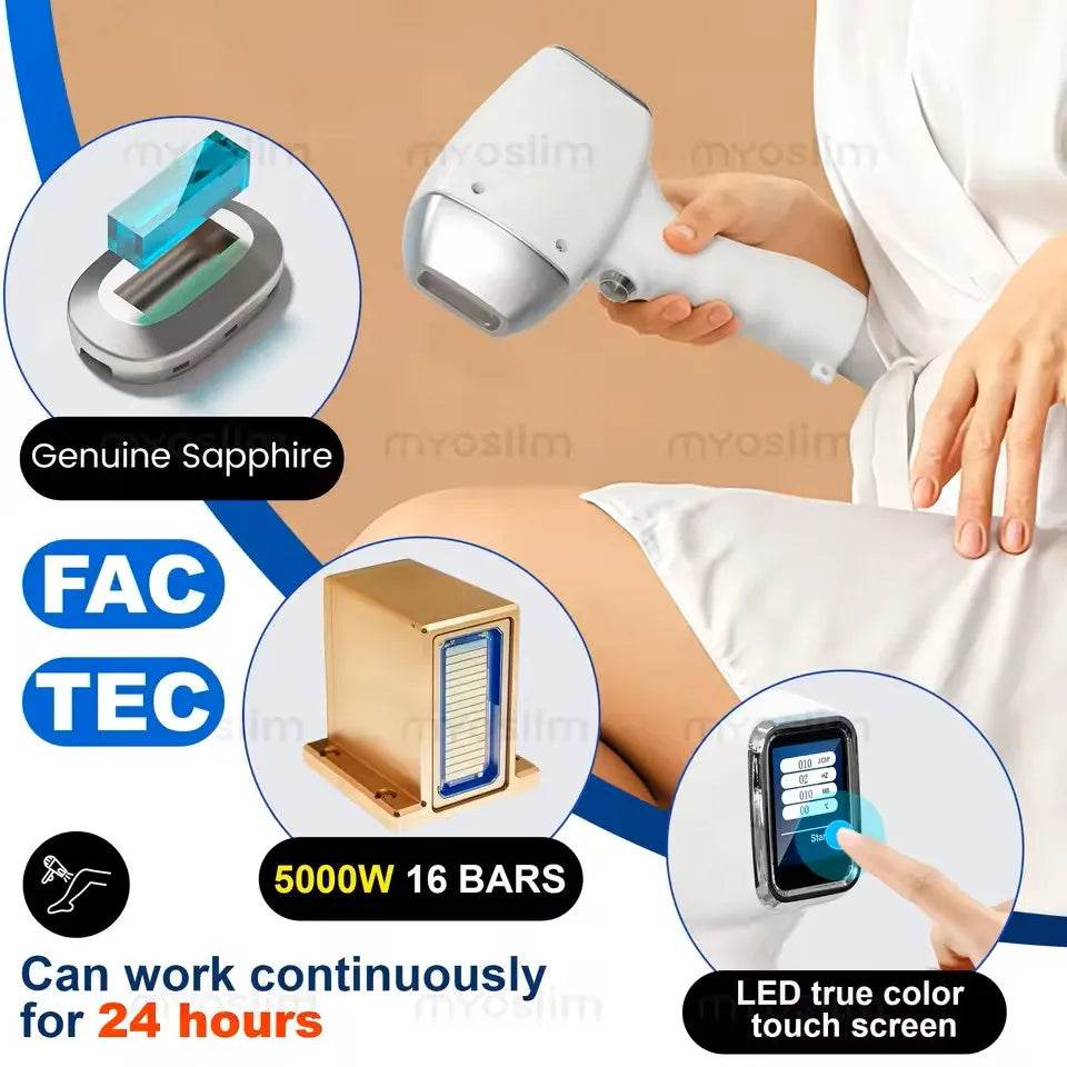 FAC 5000W 2 IN 1 Professional 4 Wave 808 Diode Laser Permanent Painless Hair Removal Picosecond Laser Tattoo Removal Machine