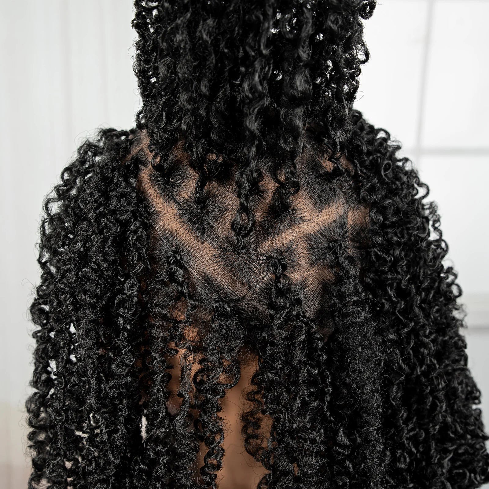 Thick Braided Wigs Synthetic Full Lace Knotless Box Braided Lace Wigs Lace Frontal Natural Braids Wigs for Black Women