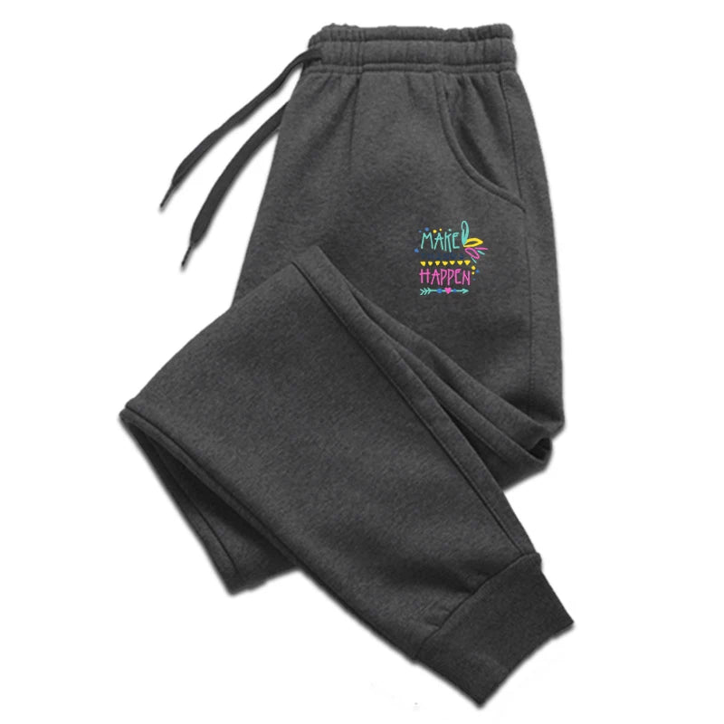 High Quality Fashion Versatile Womens Mens Outdoors Elastic Waist Jogging Casual Sweatpants Sport Trousers