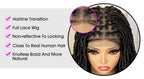 Synthetic Full Lace Locs Braided Wigs for Black Women 24 inches Knotless Box Dreadlock Braids Wig Lace Frontal Braiding Wig