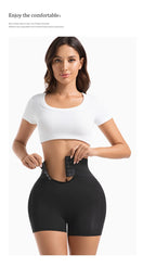 Women's Padded Butt Lifter Body Shaper with 4 Sponge Pads Tummy Control Shapewear Panties with Waist Cincher and Hook Closure