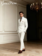 Fashionable Single-Breasted Men's Suit Set For Wedding Formal Business 2PCS Men's Suit Set Including Jacket Vest Pants Customize