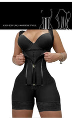 Body Shaper Women Colombian Fajas Shapewear Bodysuit 9-bone High Compression Girdles Double Tummy Control Full Body Open Crotch